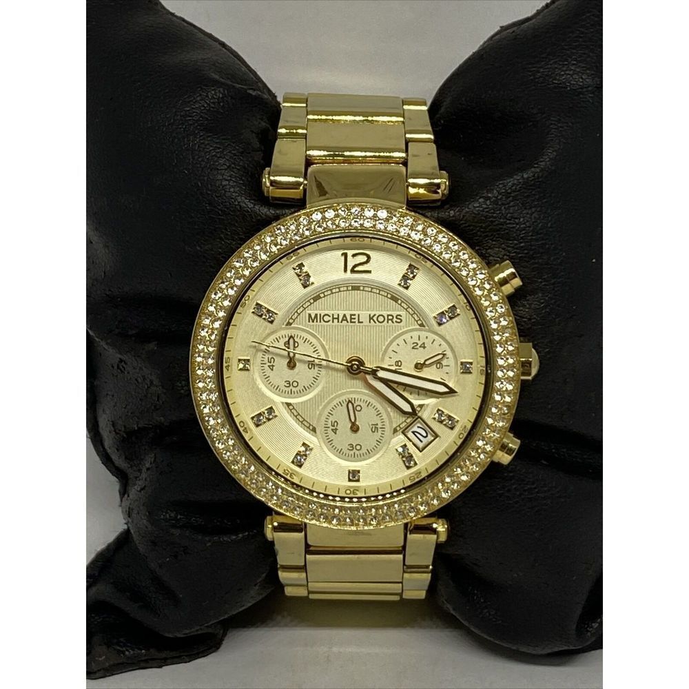 Michael Kors Parker MK5354 Women's Gold Stainless Steel Analog Dial Watch VK731 - Picture 3 of 12